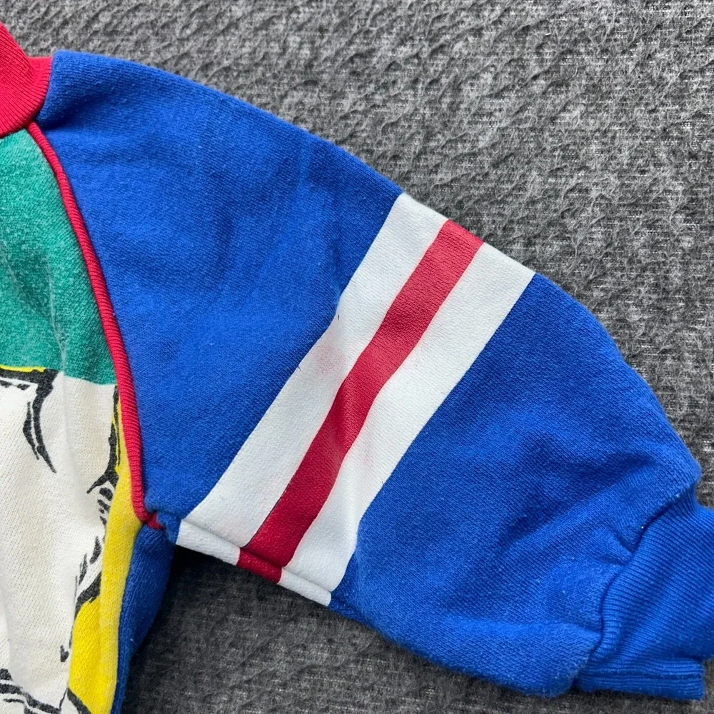 Vintage Winnie The Pooh Disney Sweatshirt Tigger Pullover Colorblock 18M Toddler